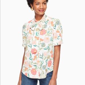 Kate Spade Blossom Neck Tie Top